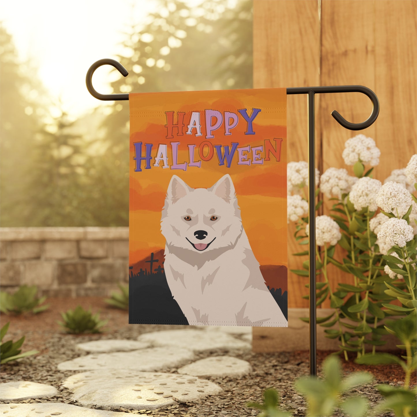 Nenets Herding Laika Dog Halloween Garden Flag