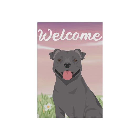 Staffordshire Bull Terrier Dog Welcome Garden Flag