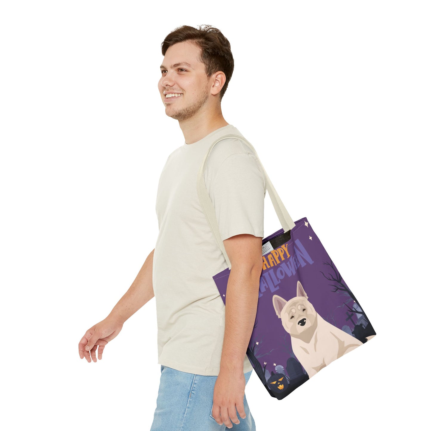 American Akita Dog Happy Halloween Tote Bag 16x16