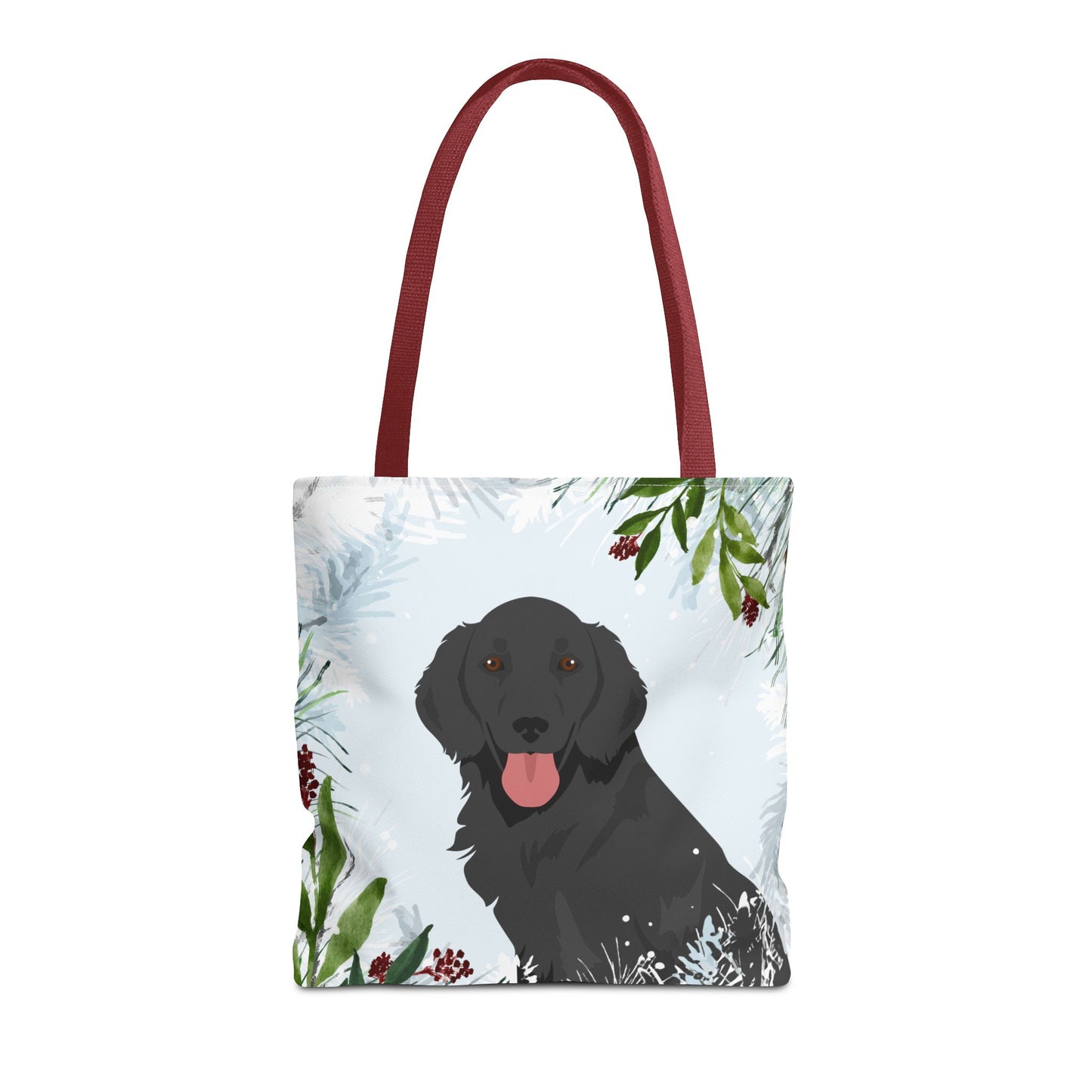 Flat Coated Retriever Dog Christmas Holiday Tote Bag 16x16