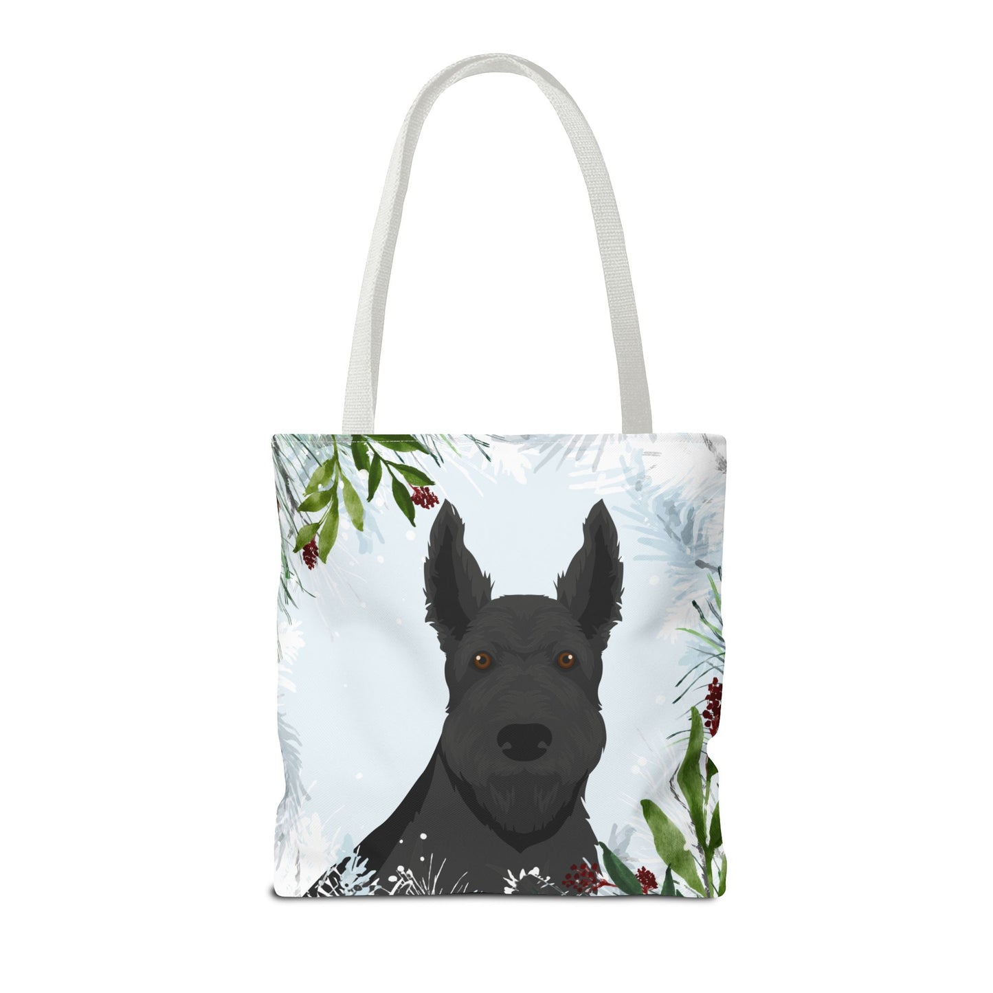 Scottish Terrier Dog Christmas Holiday Tote Bag 16x16