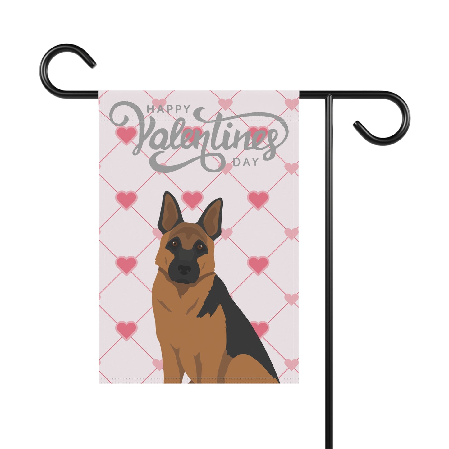 German Shepherd Dog Valentines Day Garden Flag