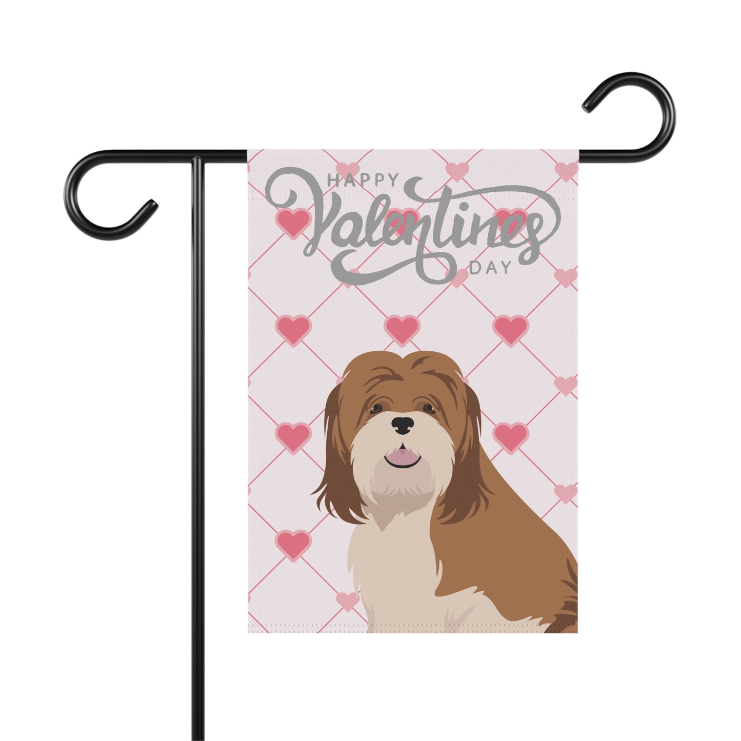 Lhasa Apso Dog Valentines Day Garden Flag
