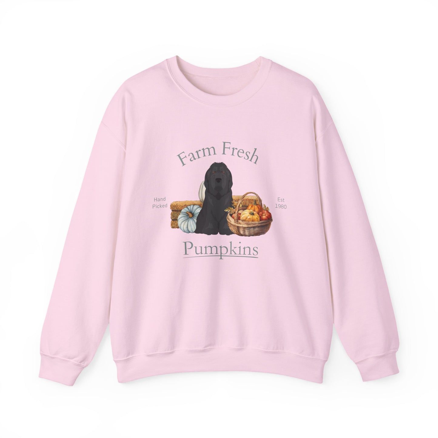 Briard Dog Fall Farm Fresh Unisex Heavy Blend Crewneck Sweatshirt