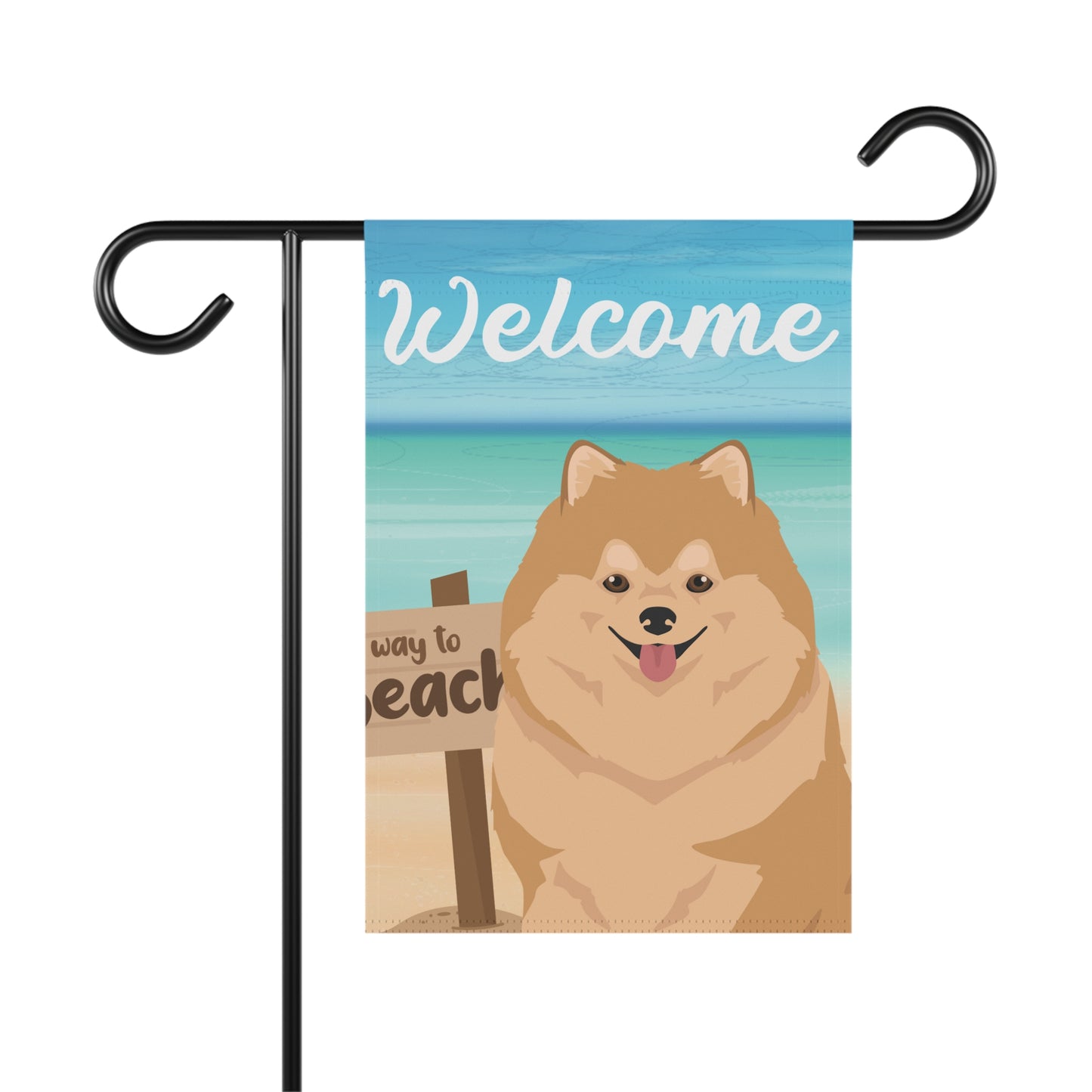Pomeranian Dog Garden Flag
