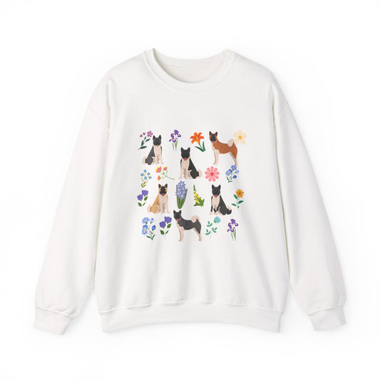 American Akita Dog Unisex Spring Cottage Core Crewneck Sweatshirt