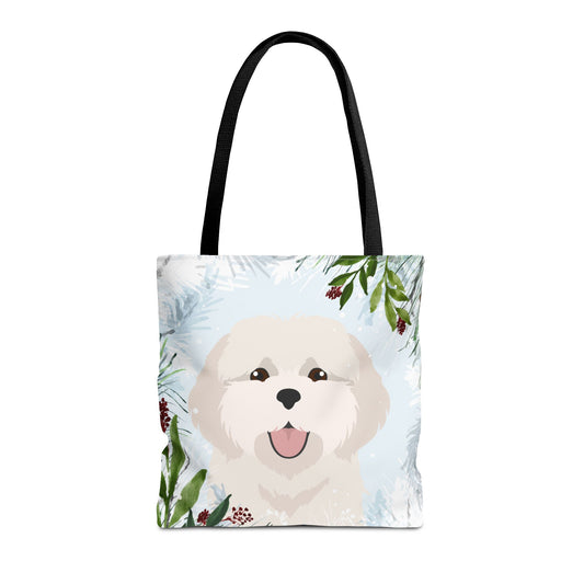 Coton De Tulear Dog Christmas Holiday Tote Bag 16x16