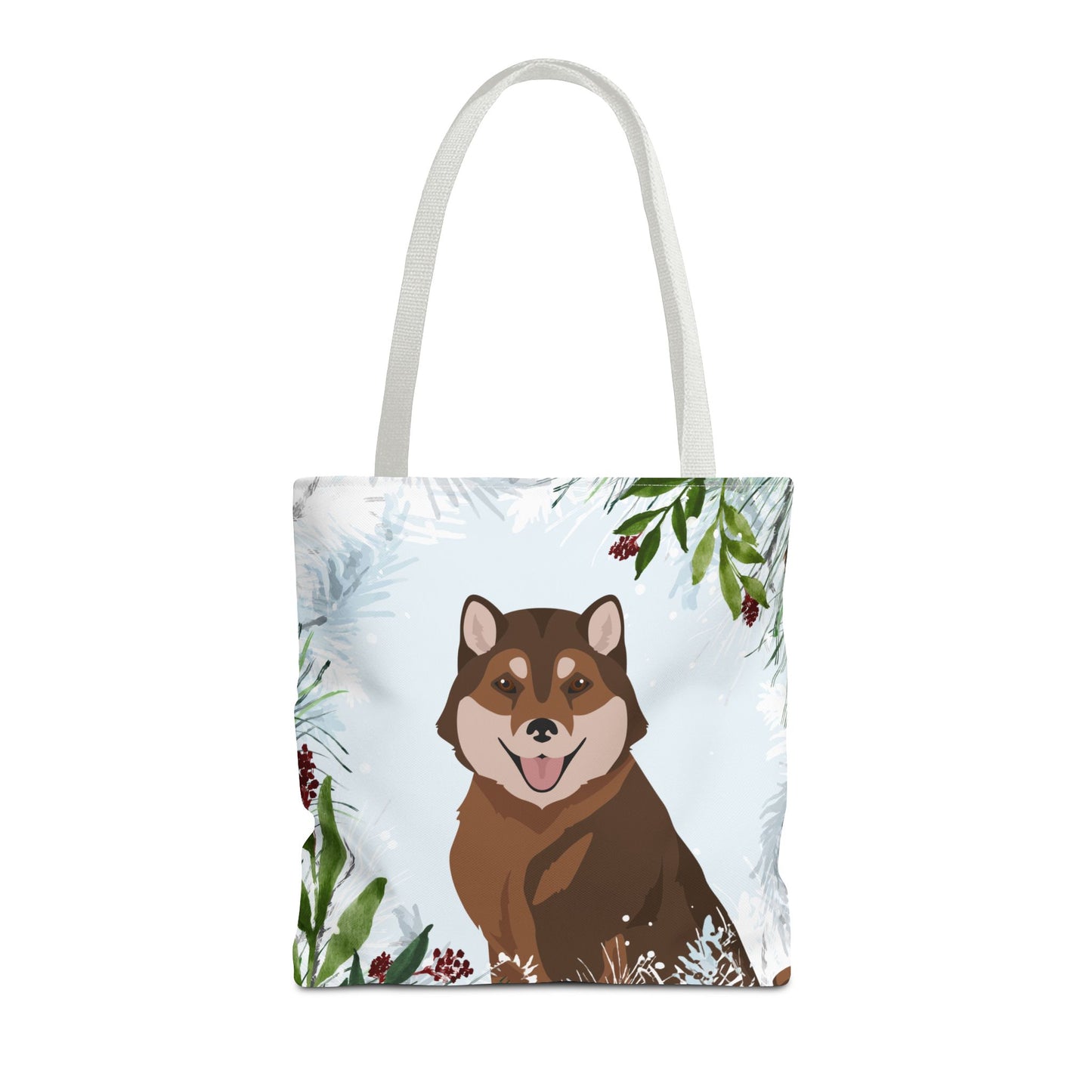 Hokkaido Dog Christmas Holiday Tote Bag 16x16