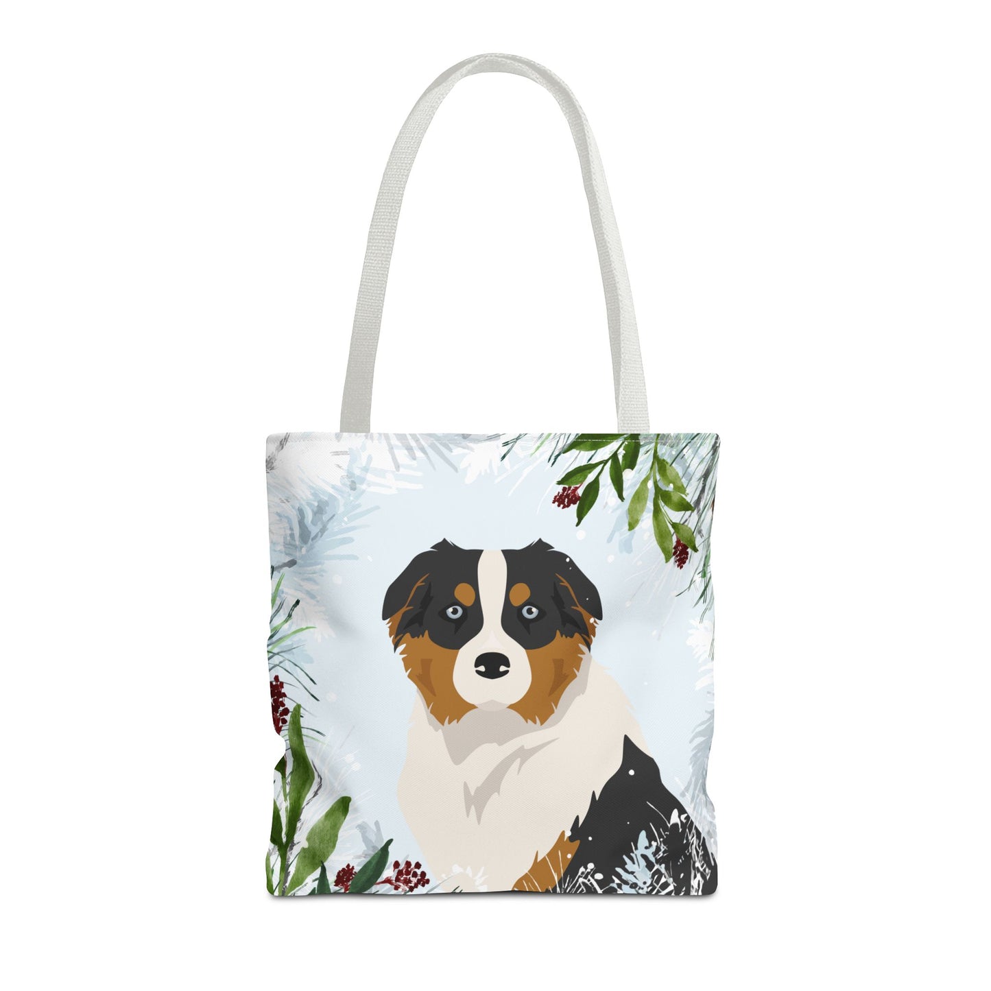 Australian Shepherd Dog Christmas Holiday Tote Bag 16x16