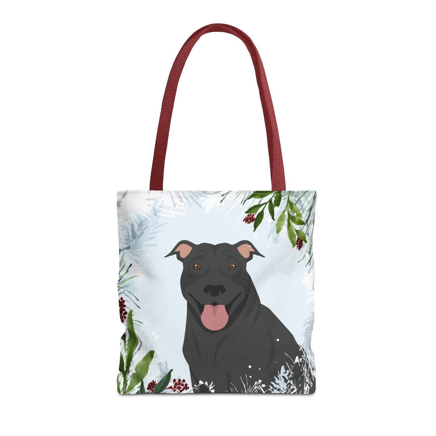 Pit Bull Dog Christmas Holiday Tote Bag 16x16
