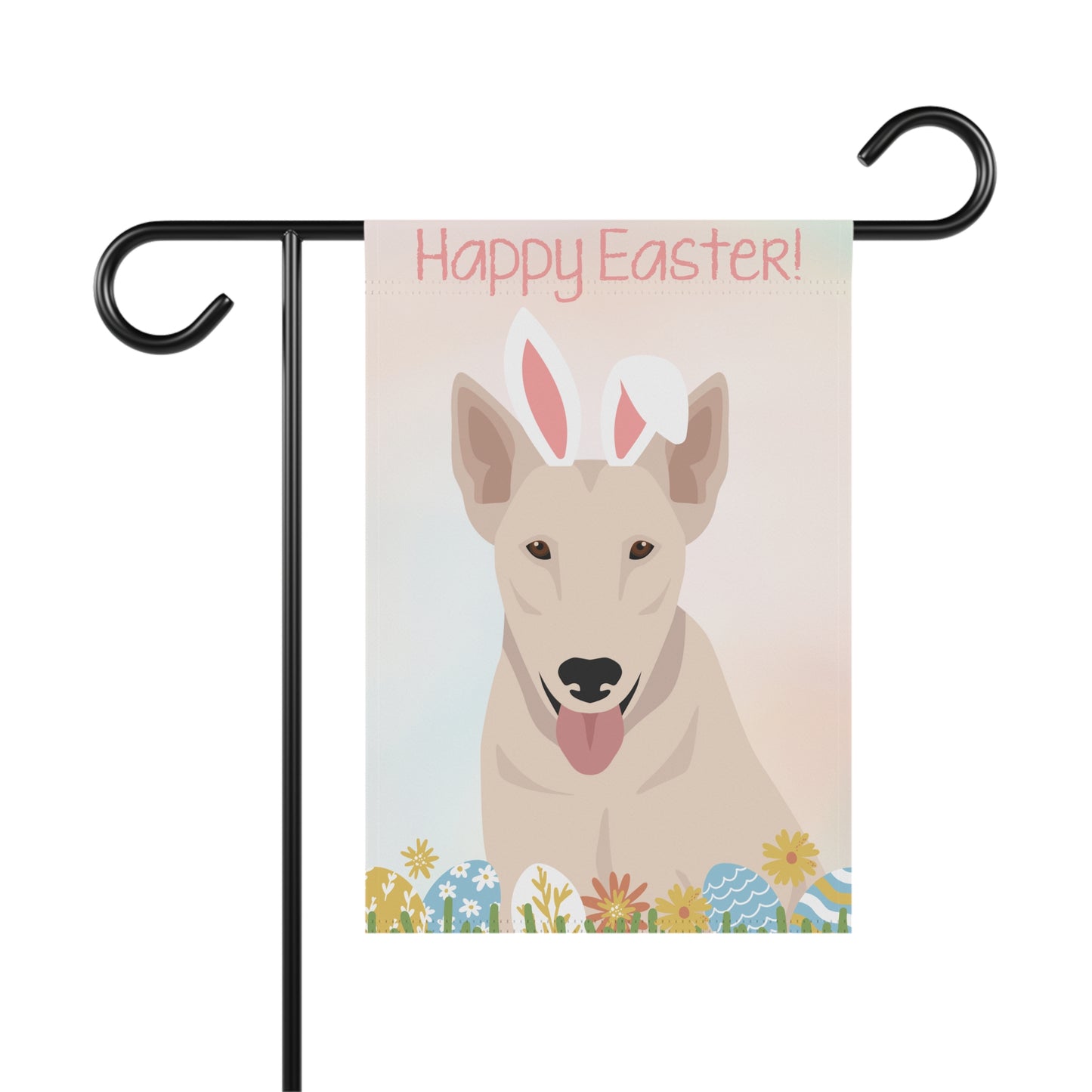 Bull Terrier Dog Happy Easter Garden Flag