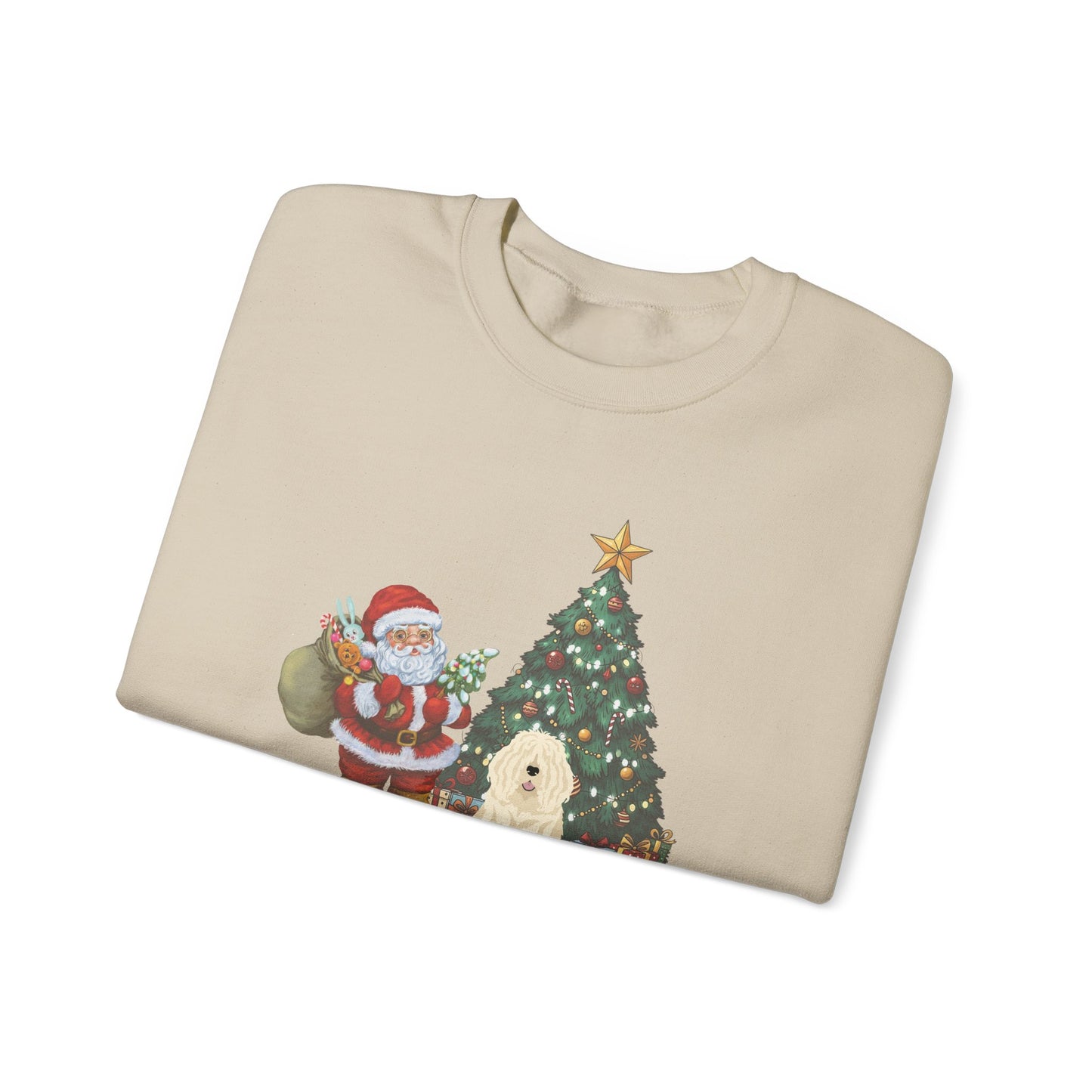 Komondor Dog Santa's Little Helper Unisex Heavy Blend Crewneck Sweatshirt
