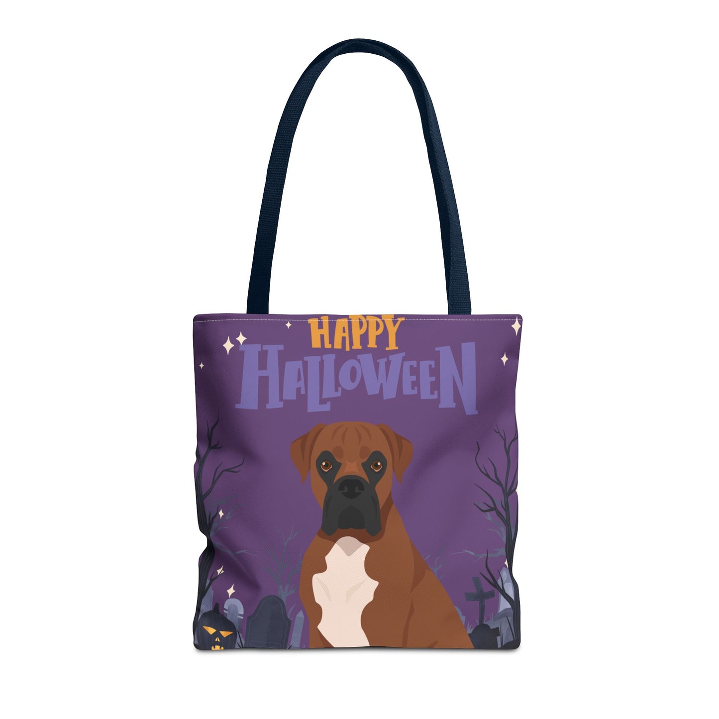 Boxer Dog Happy Halloween Tote Bag 16x16