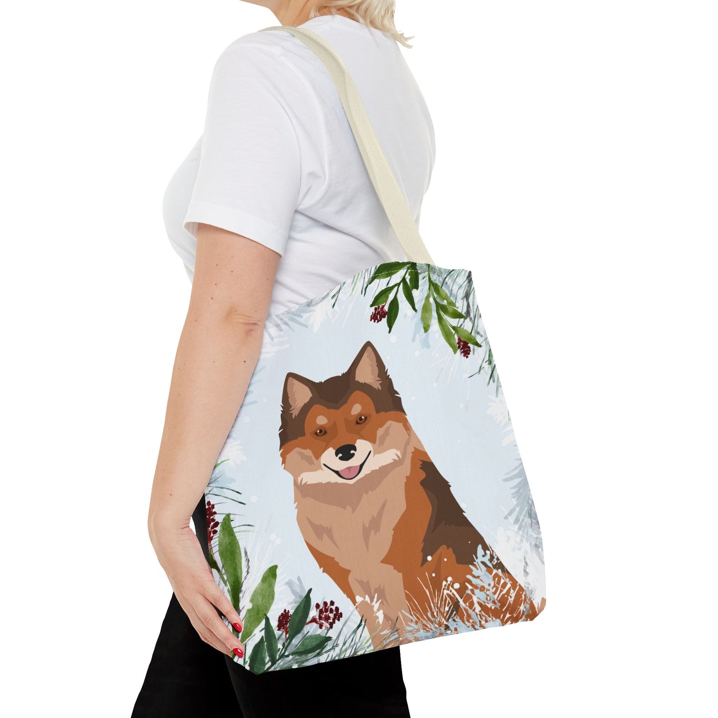 Nenets Herding Laika Dog Christmas Holiday Tote Bag 16x16