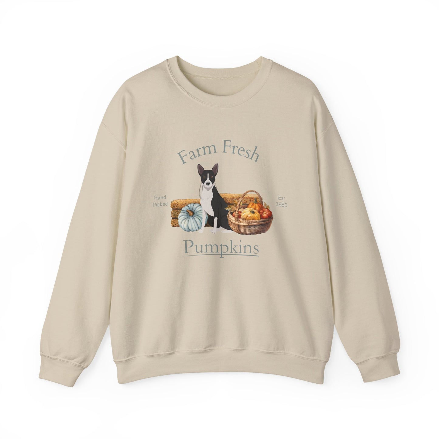 Basenji Dog Fall Farm Fresh Unisex Heavy Blend Crewneck Sweatshirt