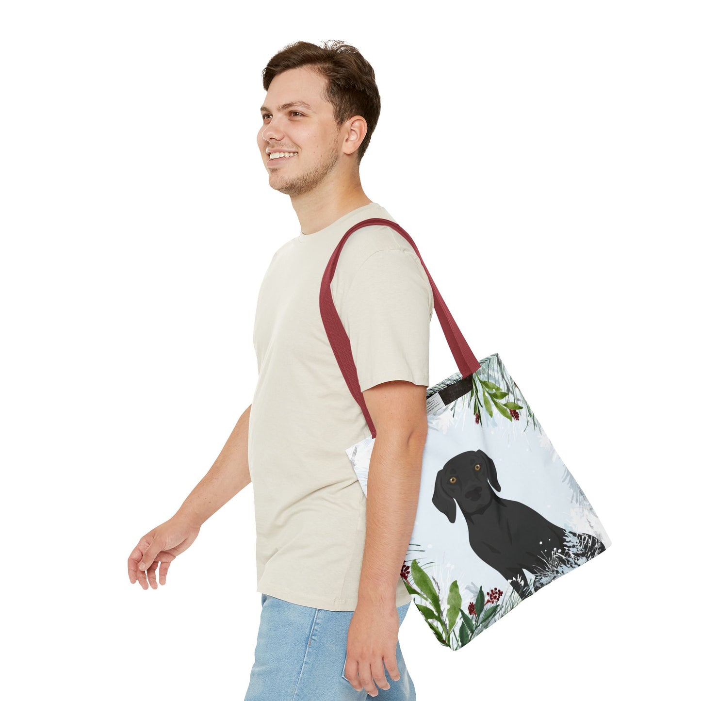 German Shorthaired Pointer Dog Christmas Holiday Tote Bag 16x16