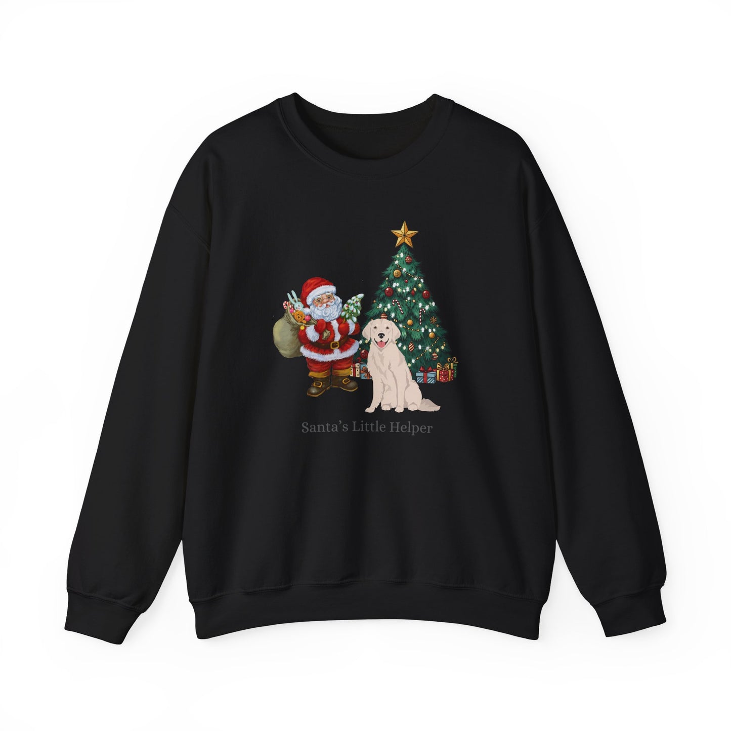 Golden Retriever Dog Santa's Little Helper Unisex Heavy Blend Crewneck Sweatshirt