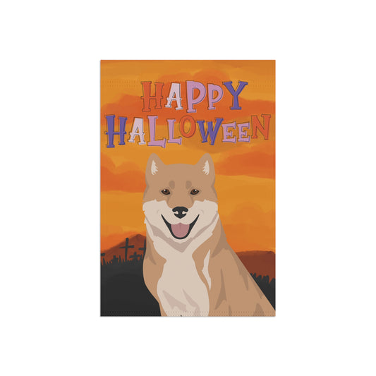 Kishu Ken Dog Halloween Garden Flag