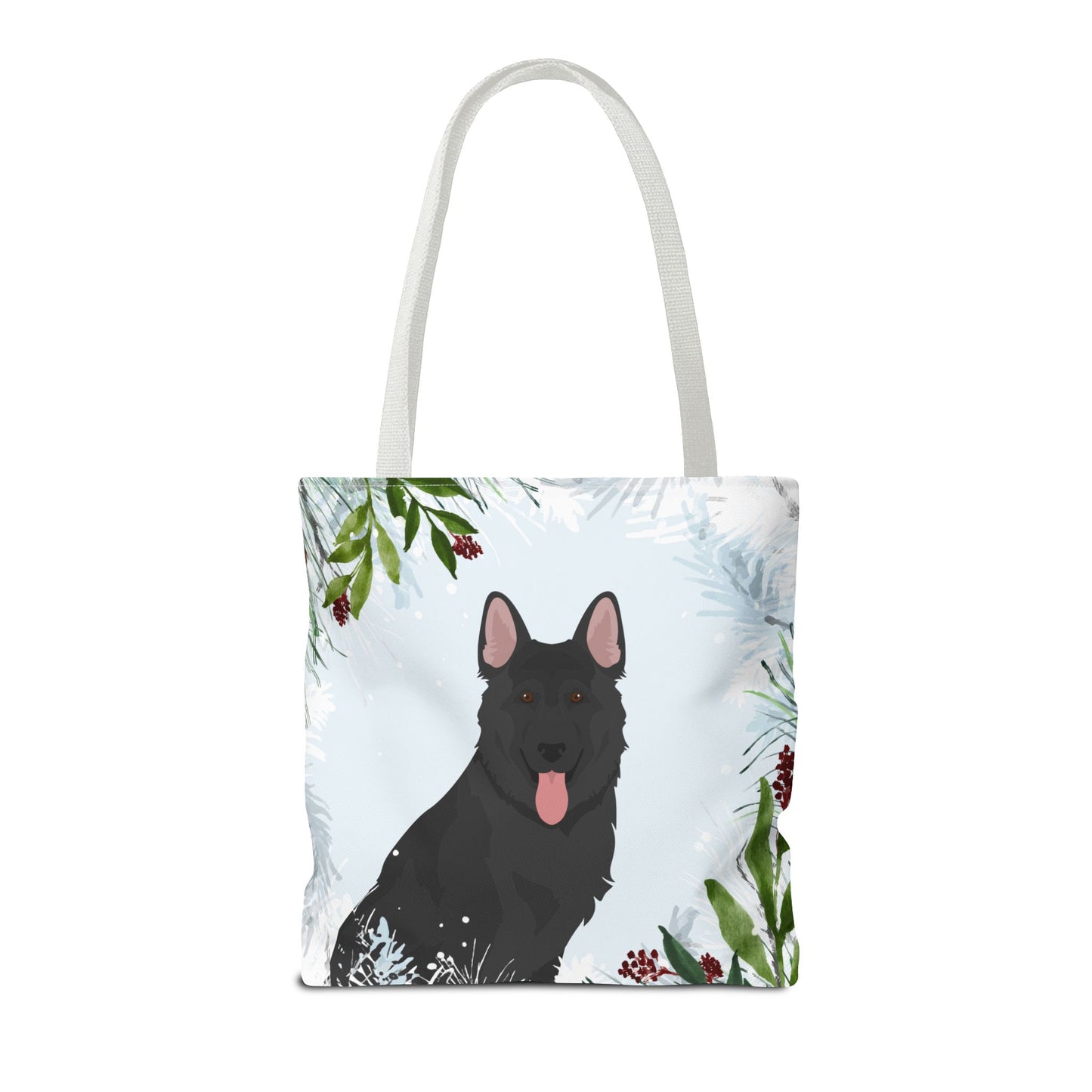 German Shepherd Dog Christmas Holiday Tote Bag 16x16