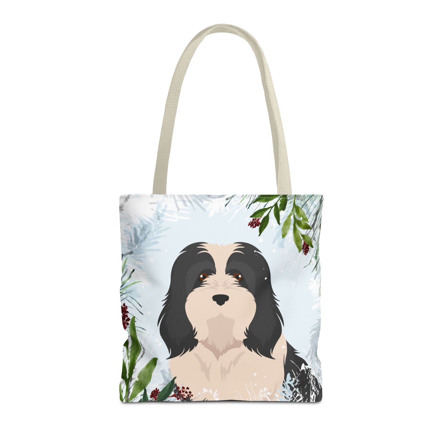 Havanese Dog Christmas Holiday Tote Bag 16x16