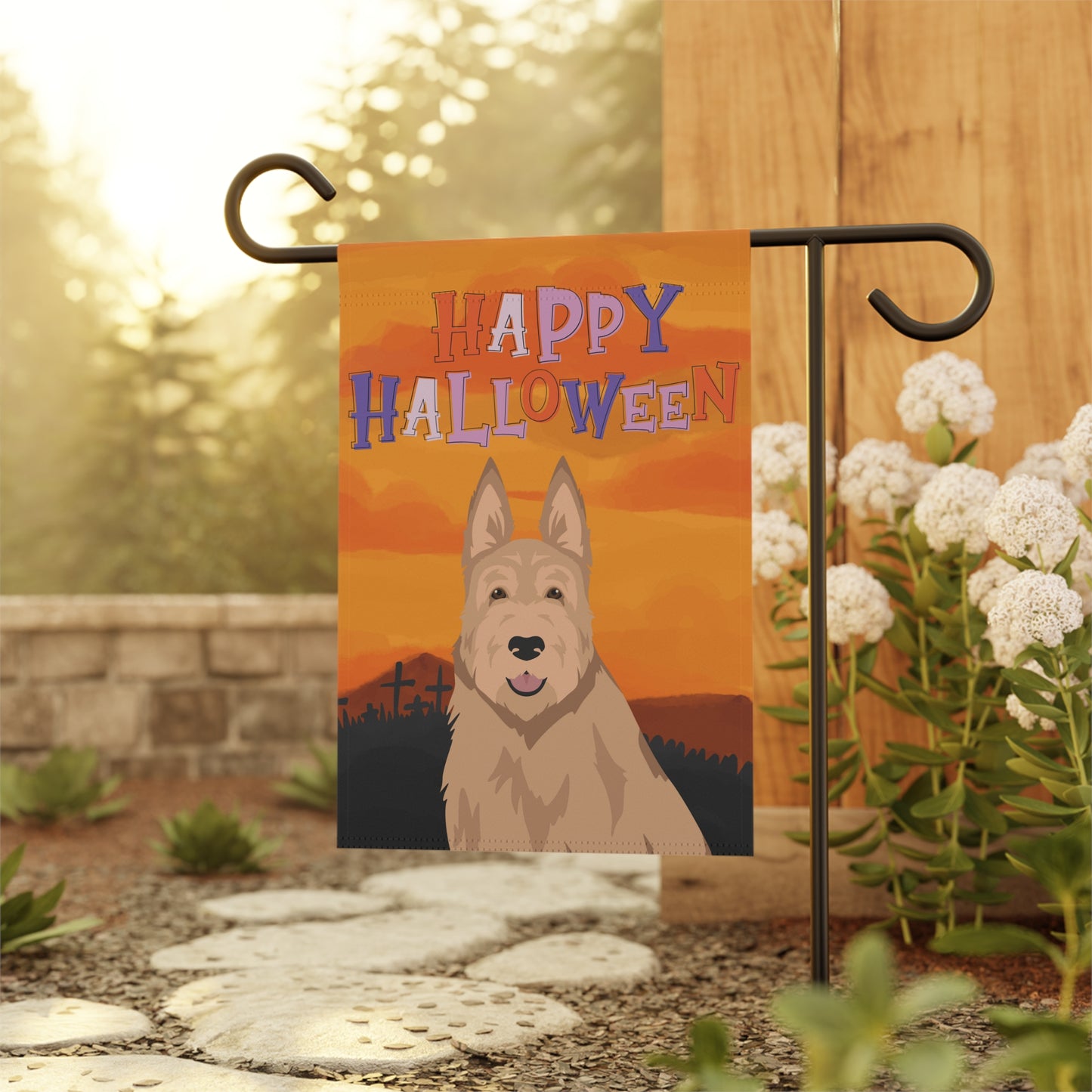 Berger Picard Dog Halloween Garden Flag