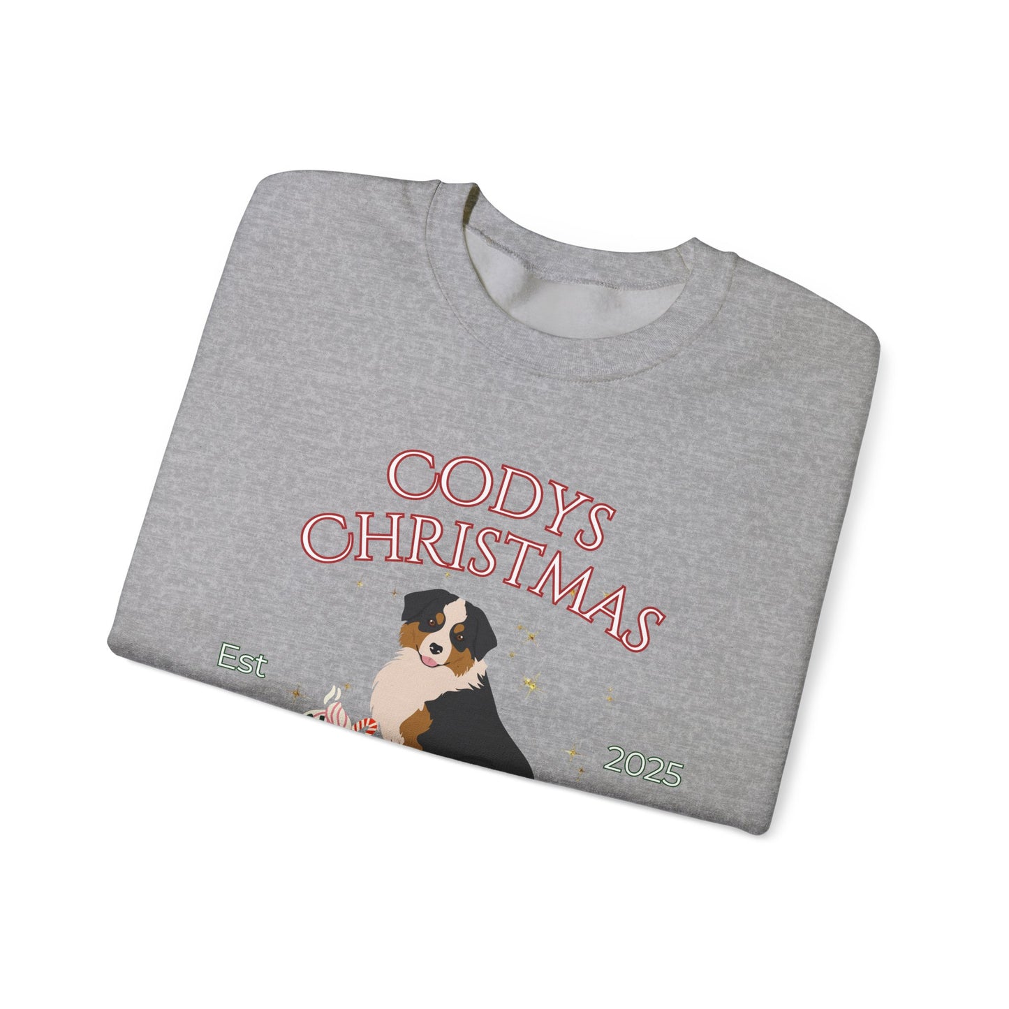 Miniature American Shepherd Dog Christmas Social Club Unisex Heavy Blend Crewneck Sweatshirt Custom Name