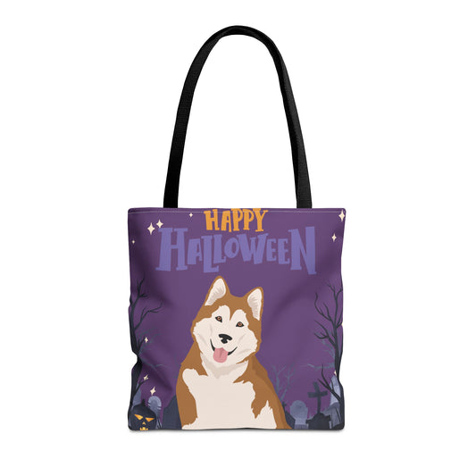 Alaskan Malamute Dog Happy Halloween Tote Bag 16x16