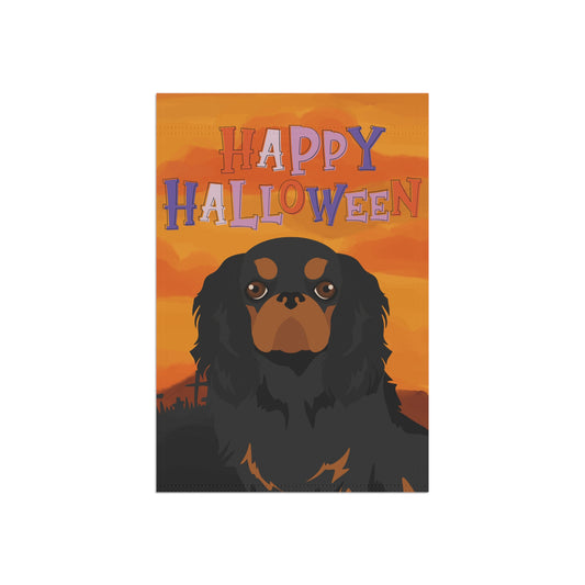 English Toy Dog Halloween Garden Flag