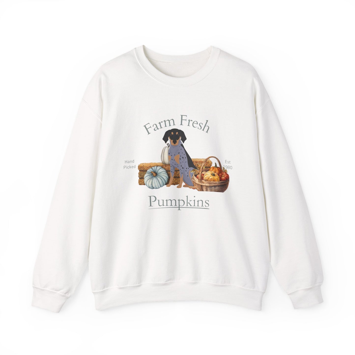 Bluetick Coonhound Dog Fall Farm Fresh Unisex Heavy Blend Crewneck Sweatshirt