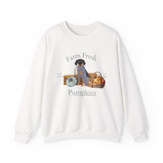 Bluetick Coonhound Dog Fall Farm Fresh Unisex Heavy Blend Crewneck Sweatshirt