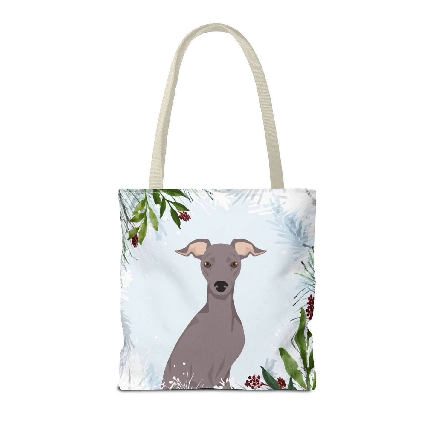 Italian Greyhound Dog Christmas Holiday Tote Bag 16x16