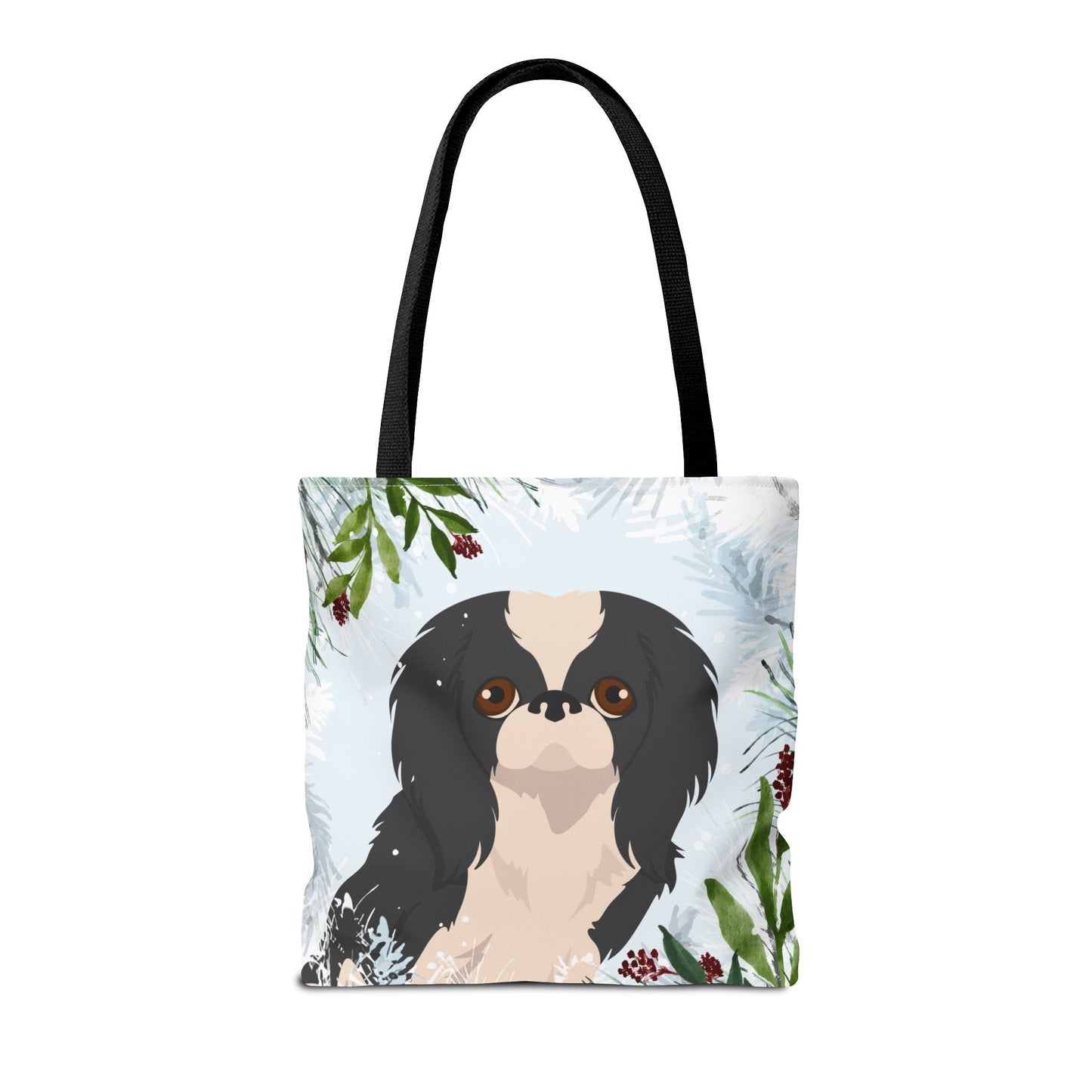 Japanese Chin Dog Christmas Holiday Tote Bag 16x16