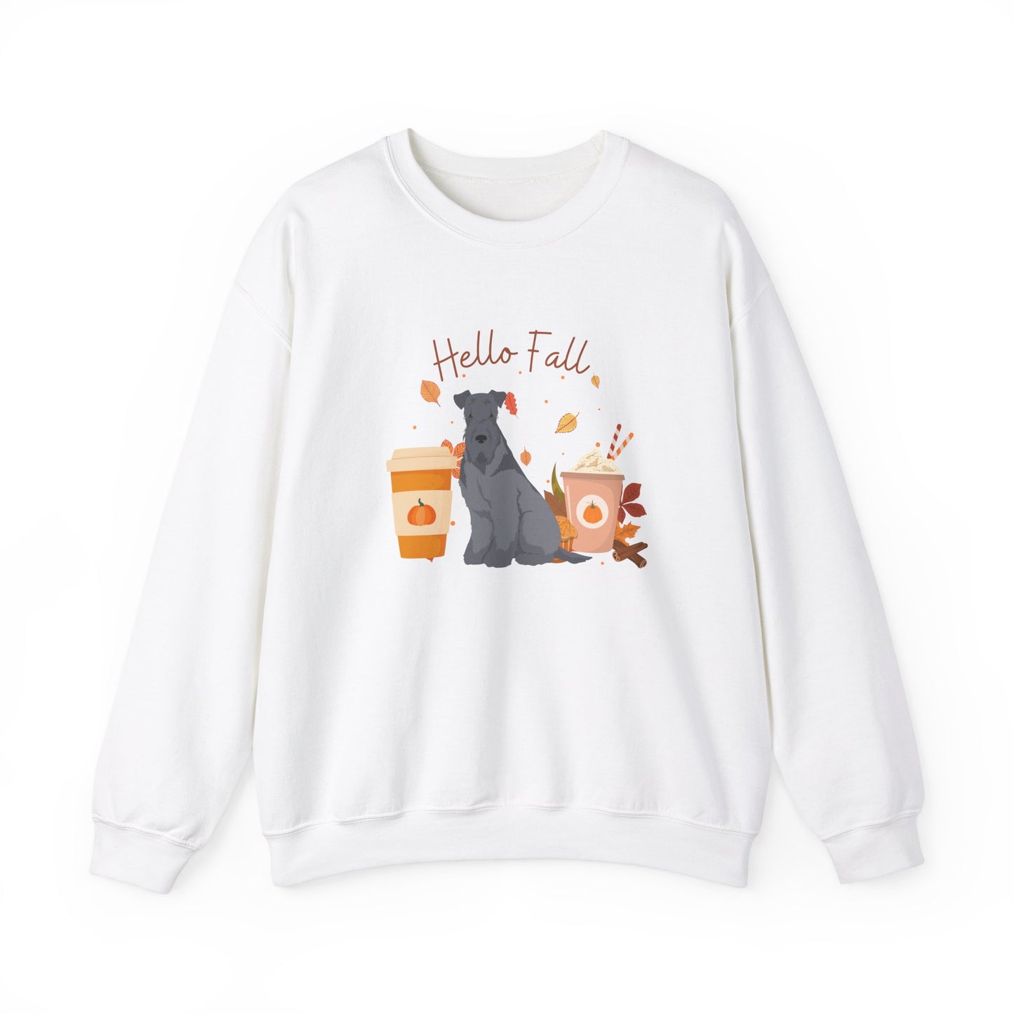 Kerry Blue Terrier Dog Fall Halloween Unisex Heavy Blend Crewneck Sweatshirt