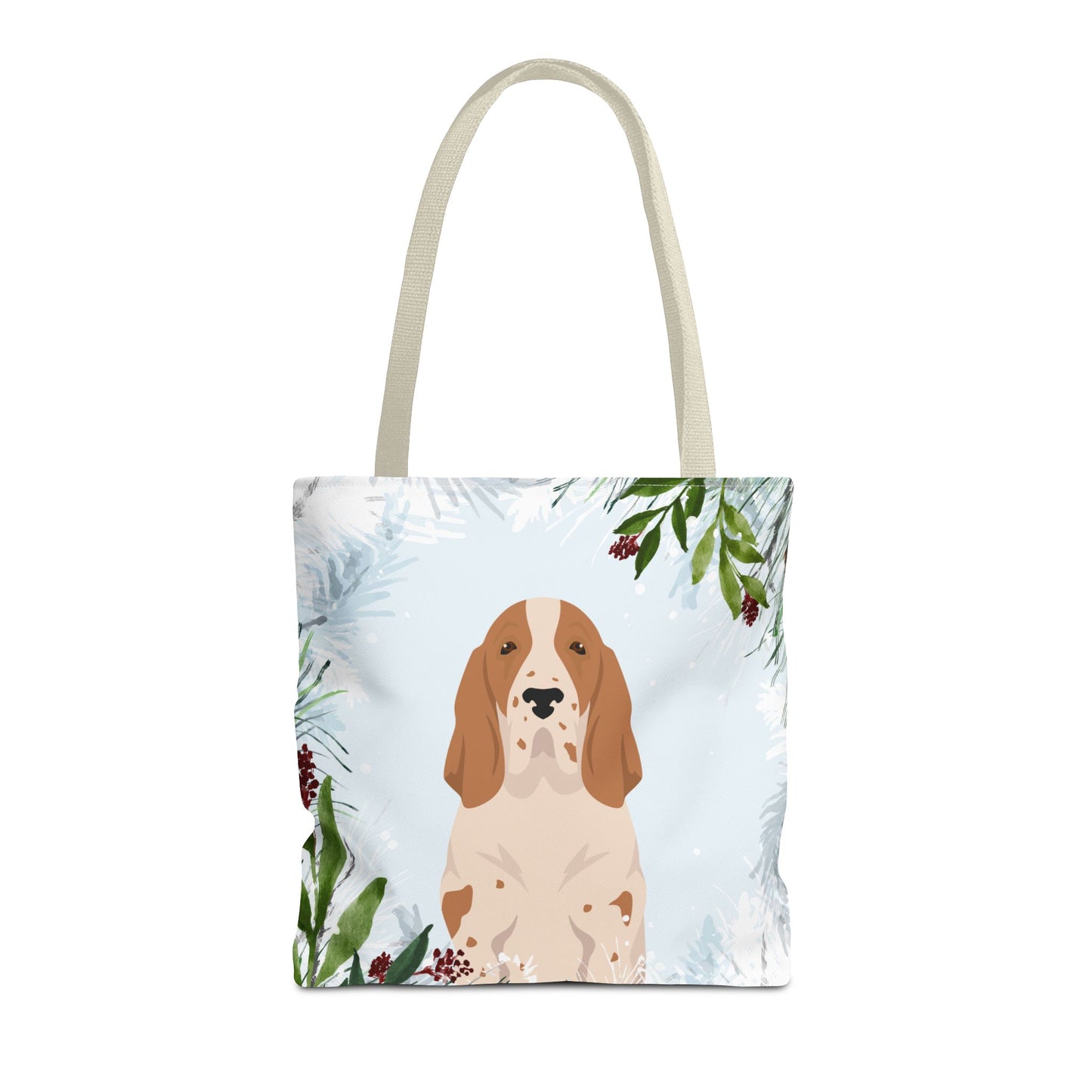 Bracco Italiano Dog Christmas Holiday Tote Bag 16x16
