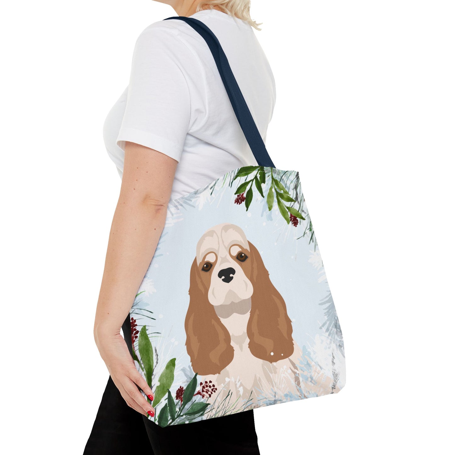 Cocker Spaniel Dog Christmas Holiday Tote Bag 16x16