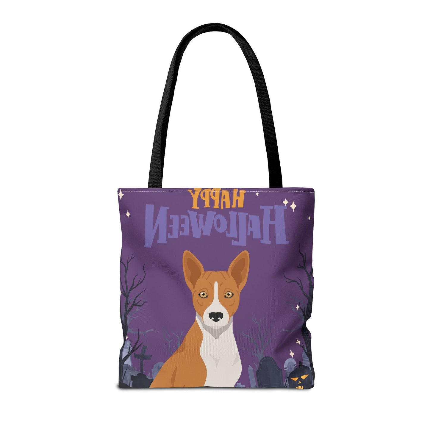 Basenji Dog Happy Halloween Tote Bag 16x16