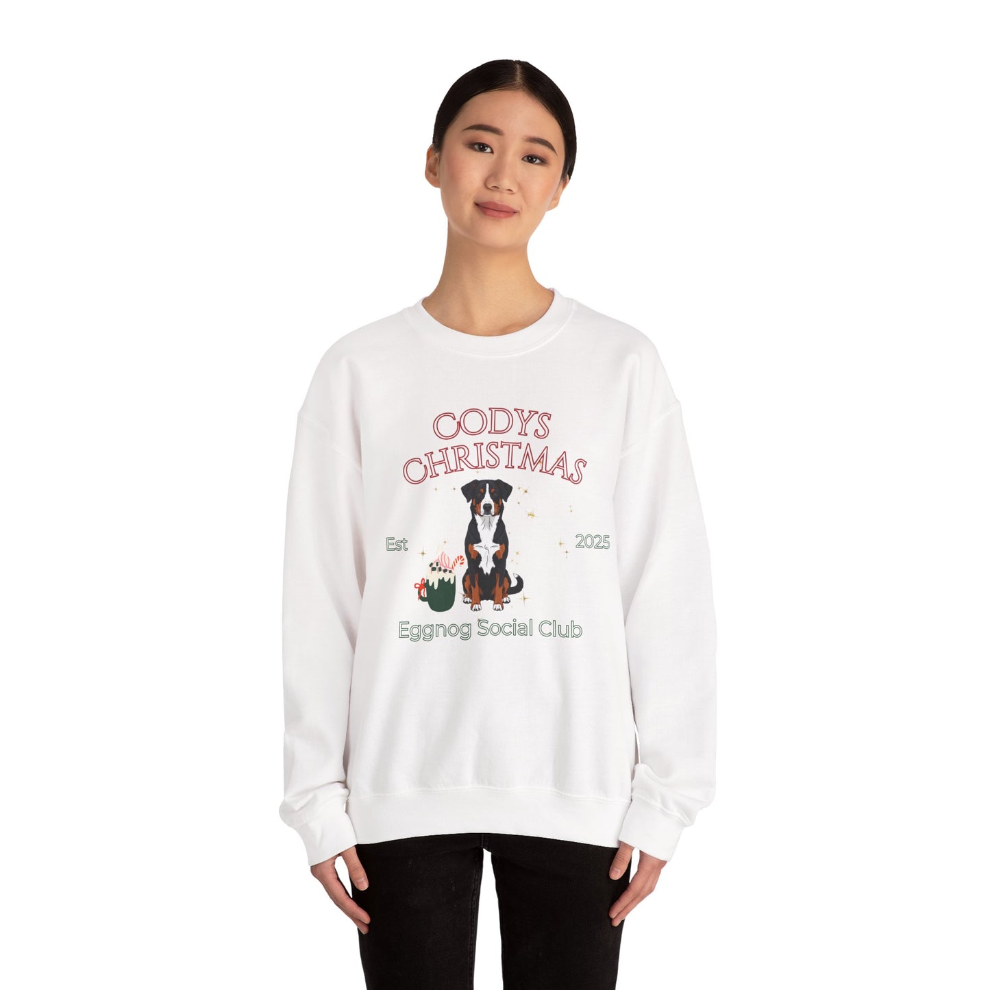 Appenzeller Dog Christmas Social Club Unisex Heavy Blend Crewneck Sweatshirt Custom Name