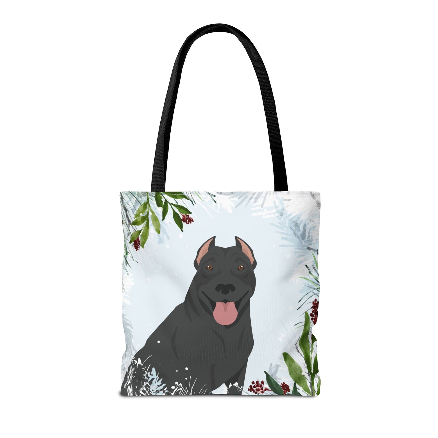Pit Bull Dog Christmas Holiday Tote Bag 16x16