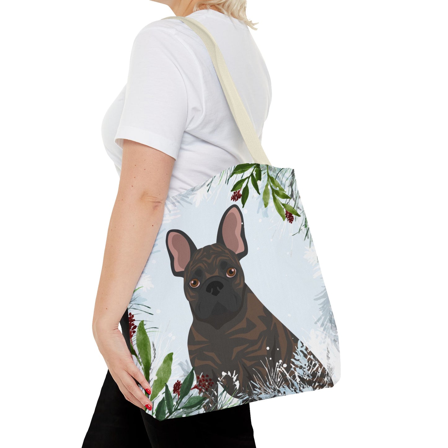French Bulldog Dog Christmas Holiday Tote Bag 16x16
