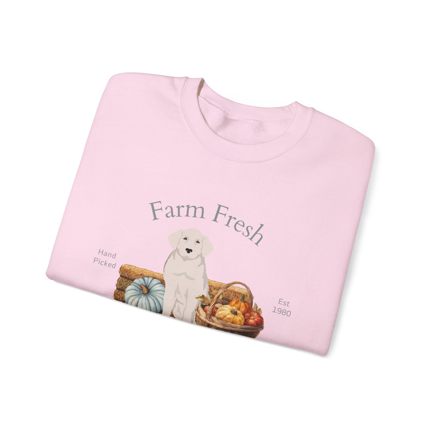 Kuvas Dog Fall Farm Fresh Unisex Heavy Blend Crewneck Sweatshirt