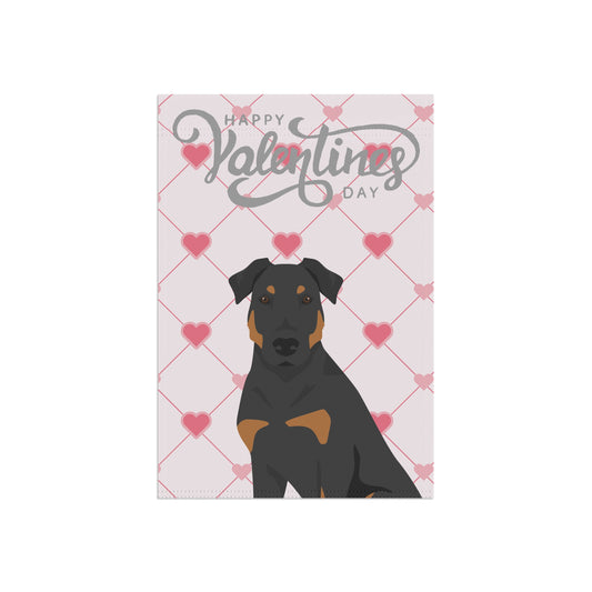 Beauceron Dog Valentines Day Garden Flag