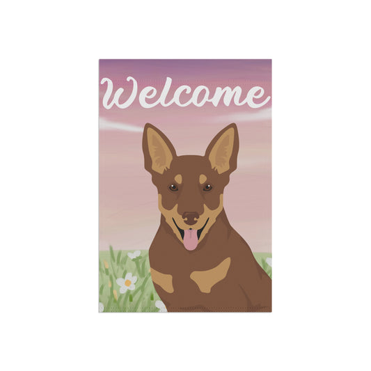Lancashire Heeler Dog Welcome Garden Flag