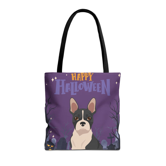 Boston Terrier Dog Happy Halloween Tote Bag 16x16