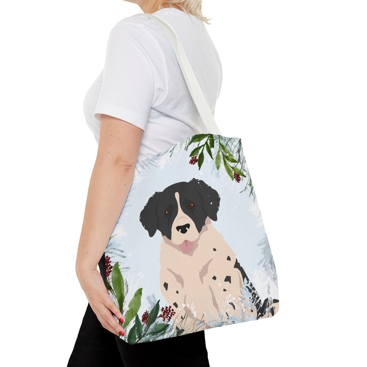 Wetterhoun Dog Christmas Holiday Tote Bag 16x16