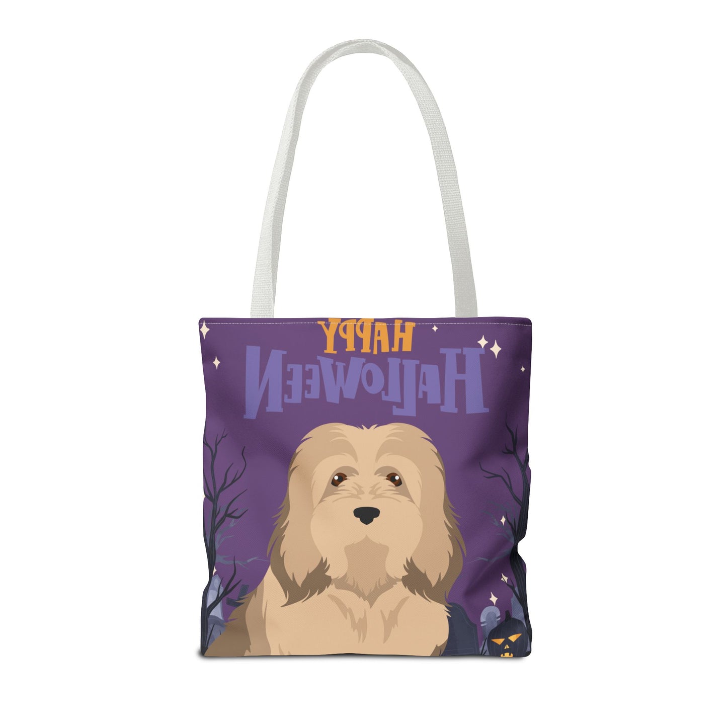 Havanese Dog Happy Halloween Tote Bag 16x16