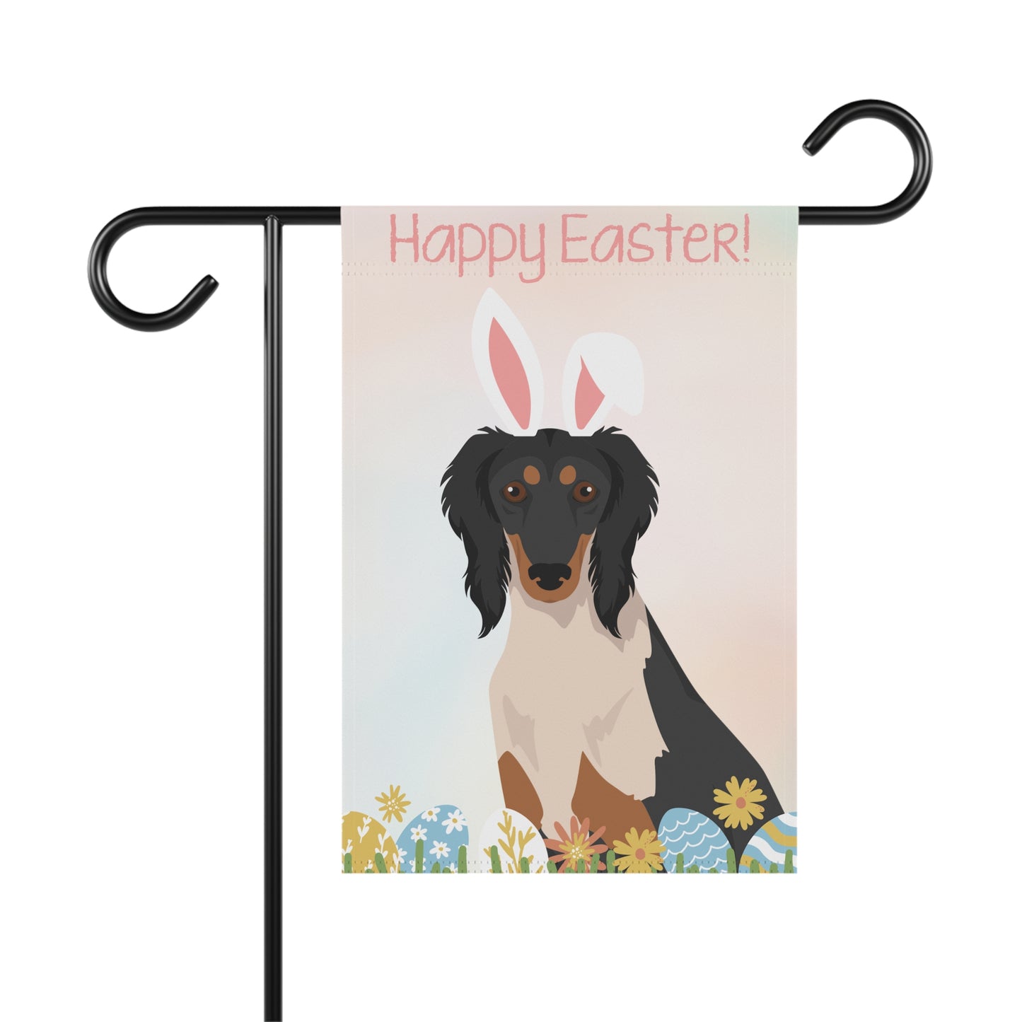 Saluki Dog Happy Easter Garden Flag