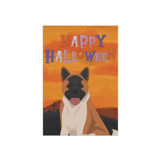 American Akita Dog Halloween Garden Flag