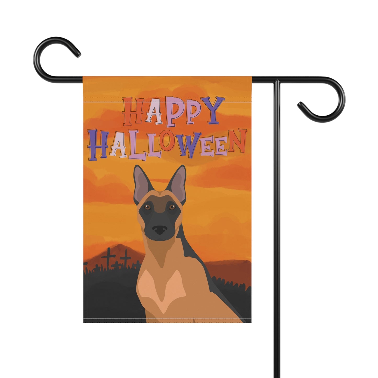 Belgian Malinois Dog Halloween Garden Flag