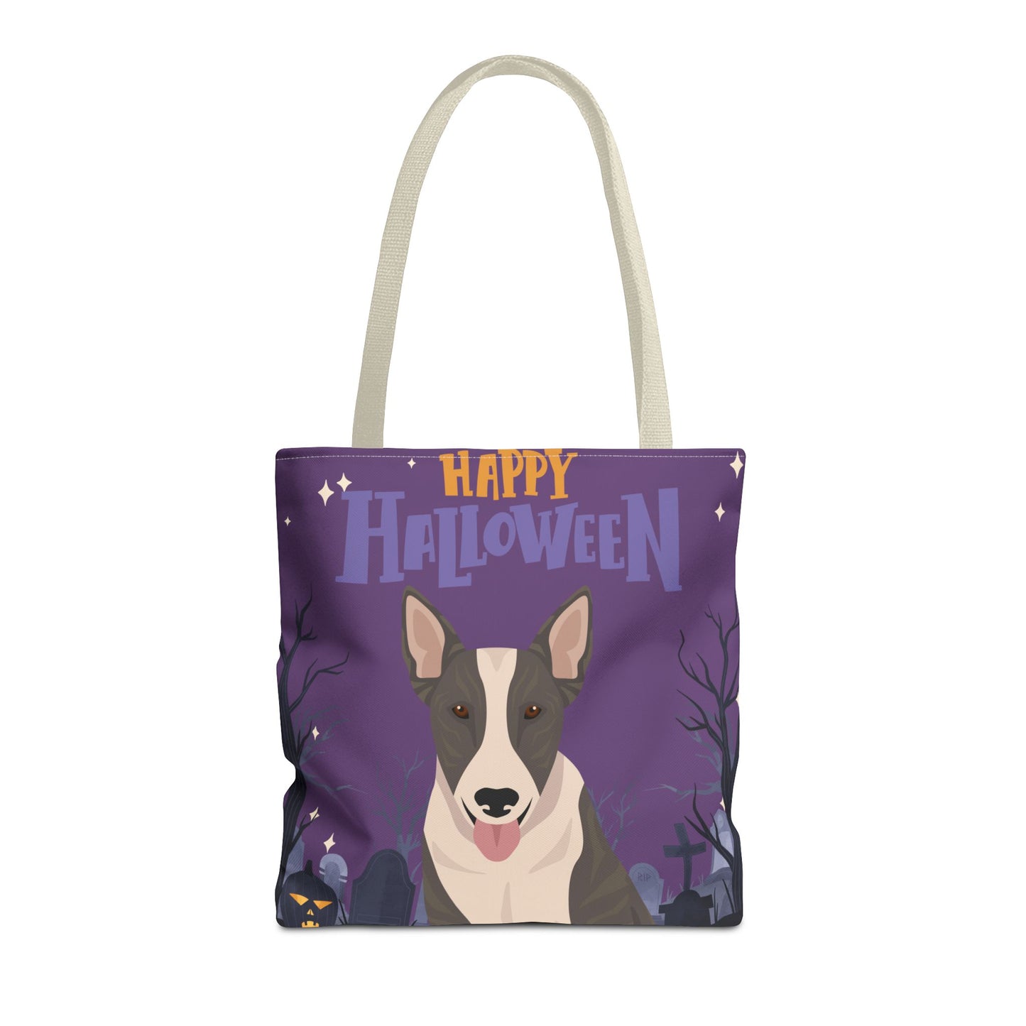 Bull Terrier Dog Happy Halloween Tote Bag 16x16