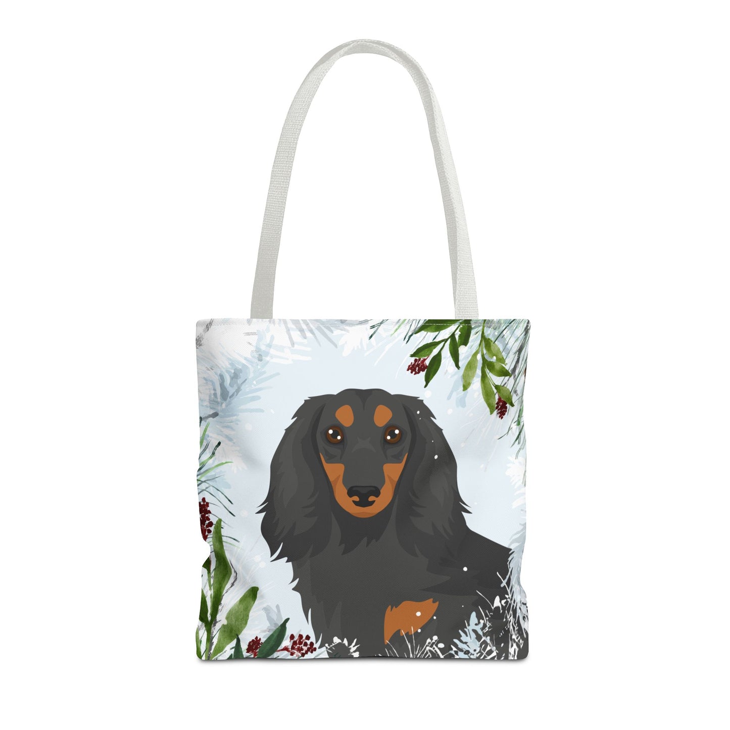 Dachshund Dog Christmas Holiday Tote Bag 16x16